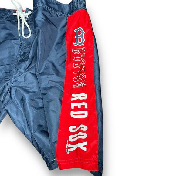 Boston Red Sox Mens Sz XL Swim Trunks Board Shorts G-III Carl Banks MLB Blue Red - Picture 3 of 15